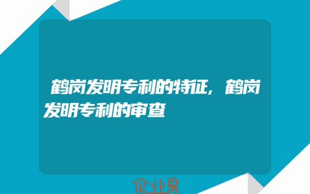 鹤岗发明专利的特征,鹤岗发明专利的审查