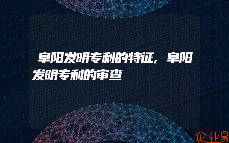 阜阳发明专利的特征,阜阳发明专利的审查