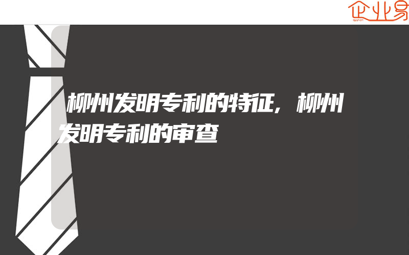 柳州发明专利的特征,柳州发明专利的审查