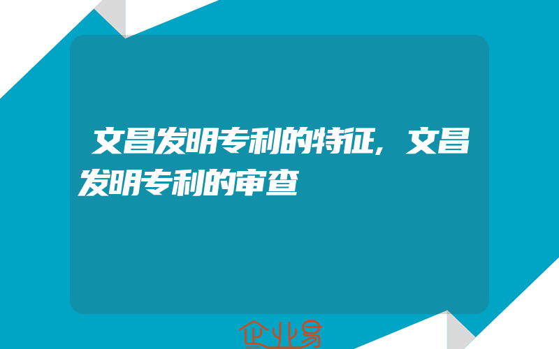 文昌发明专利的特征,文昌发明专利的审查