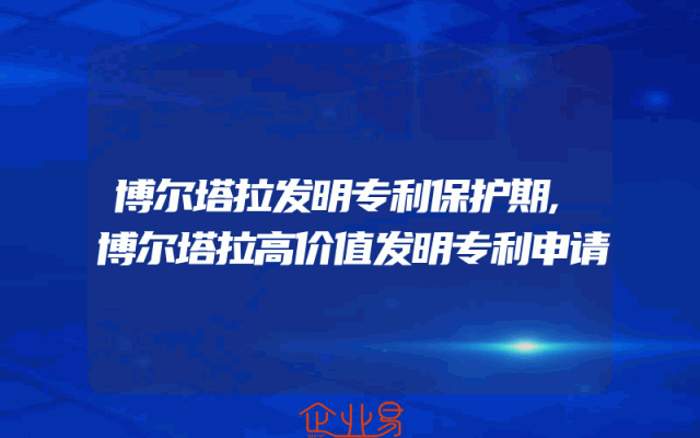 博尔塔拉发明专利保护期,博尔塔拉高价值发明专利申请