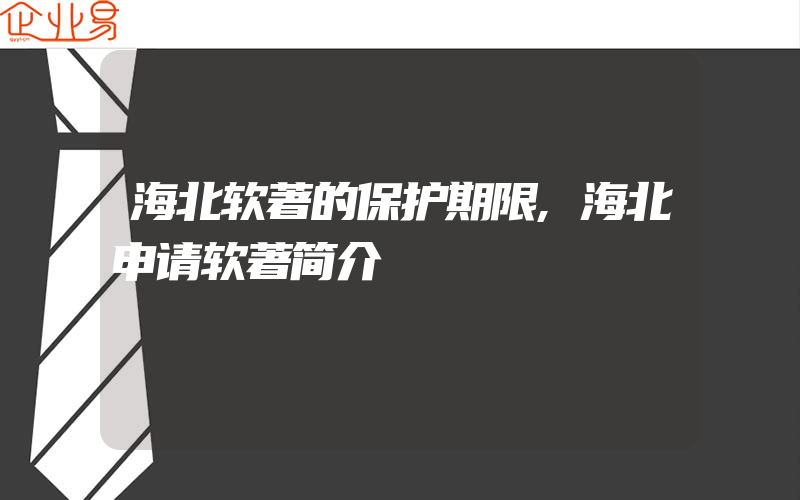 海北软著的保护期限,海北申请软著简介