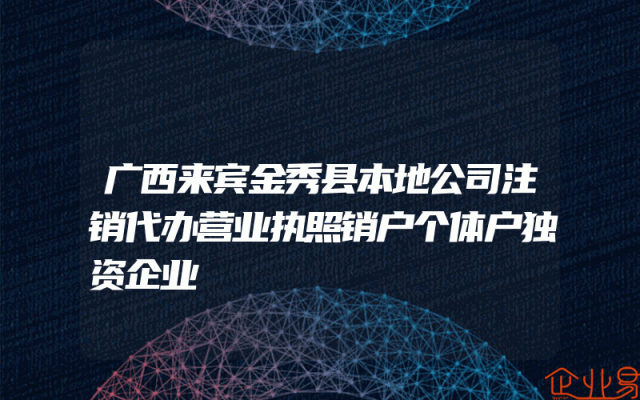 广西来宾金秀县本地公司注销代办营业执照销户个体户独资企业