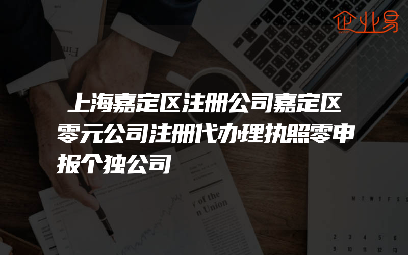 上海嘉定区注册公司嘉定区零元公司注册代办理执照零申报个独公司