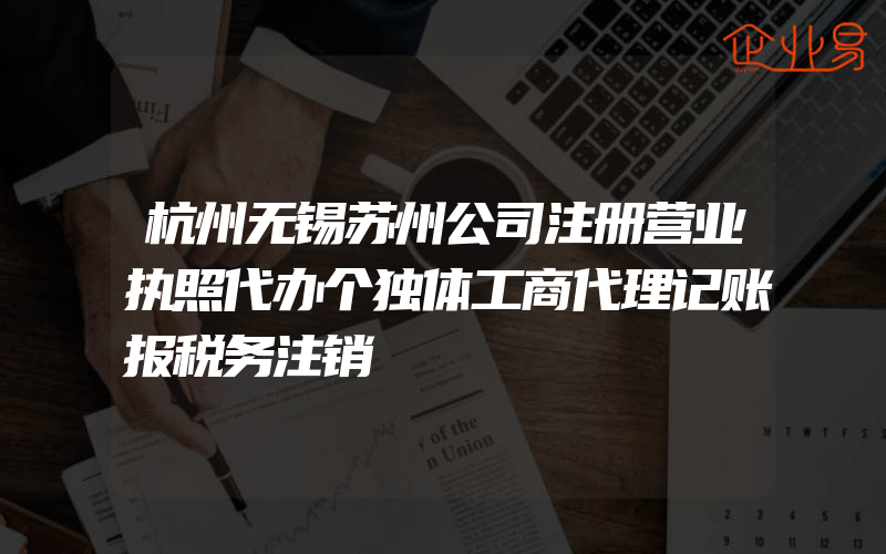 杭州无锡苏州公司注册营业执照代办个独体工商代理记账报税务注销