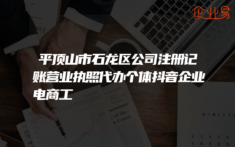 平顶山市石龙区公司注册记账营业执照代办个体抖音企业电商工