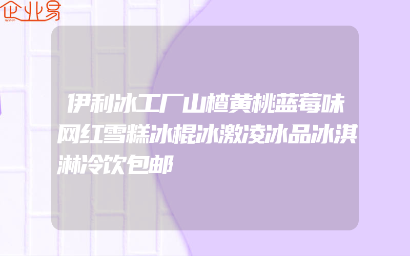 伊利冰工厂山楂黄桃蓝莓味网红雪糕冰棍冰激凌冰品冰淇淋冷饮包邮