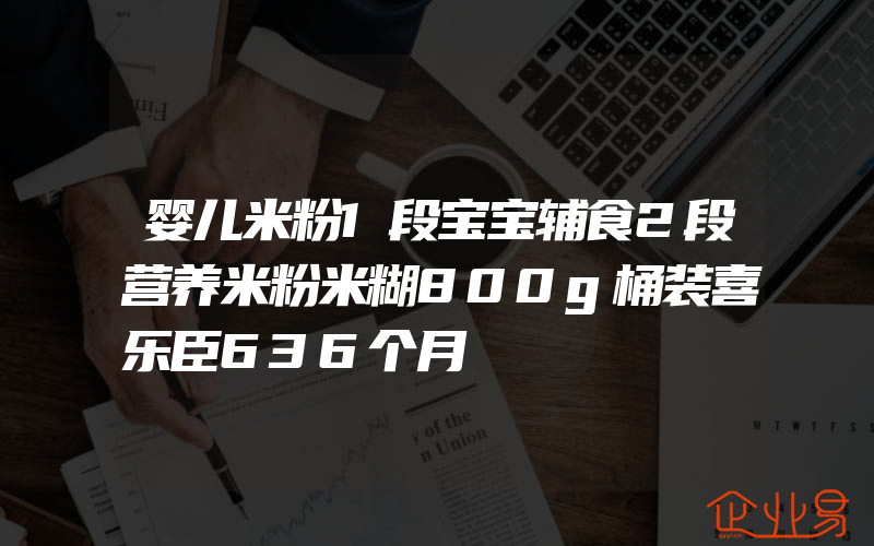 婴儿米粉1段宝宝辅食2段营养米粉米糊800g桶装喜乐臣636个月