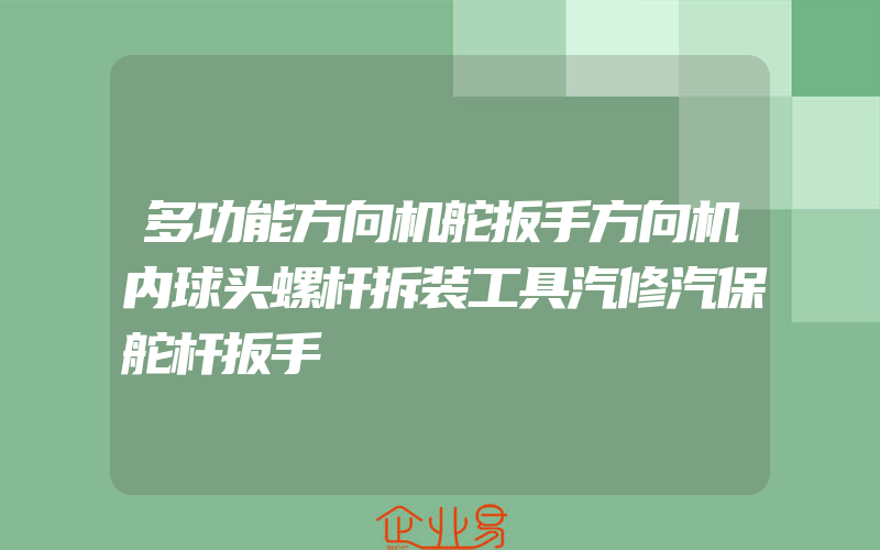 多功能方向机舵扳手方向机内球头螺杆拆装工具汽修汽保舵杆扳手