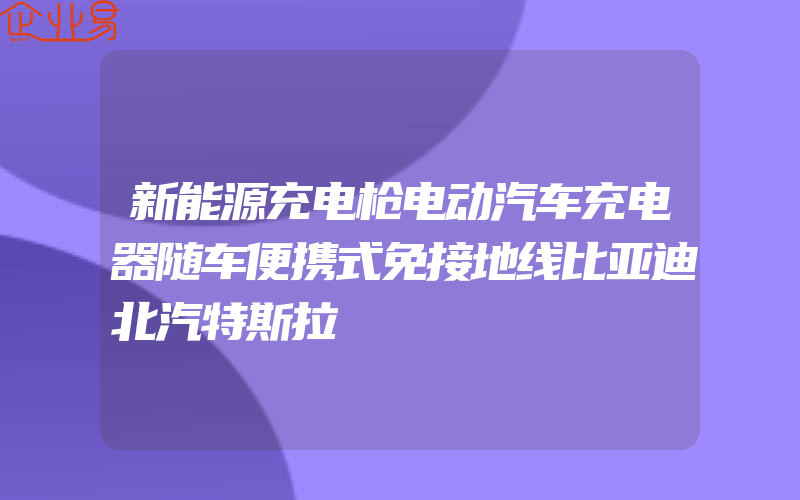 新能源充电枪电动汽车充电器随车便携式免接地线比亚迪北汽特斯拉