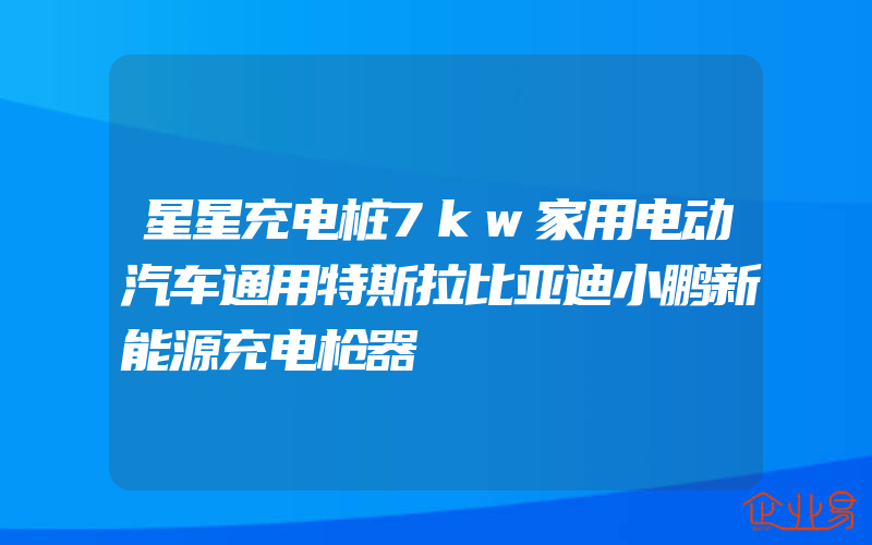 星星充电桩7kw家用电动汽车通用特斯拉比亚迪小鹏新能源充电枪器